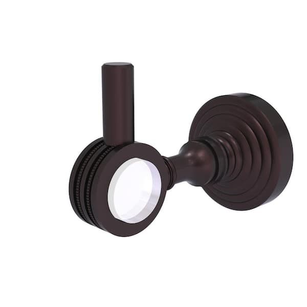 Allied Brass Pacific Grove Collection J-Hook Robe/Towel Hook with Dotted Accents in Antique Bronze