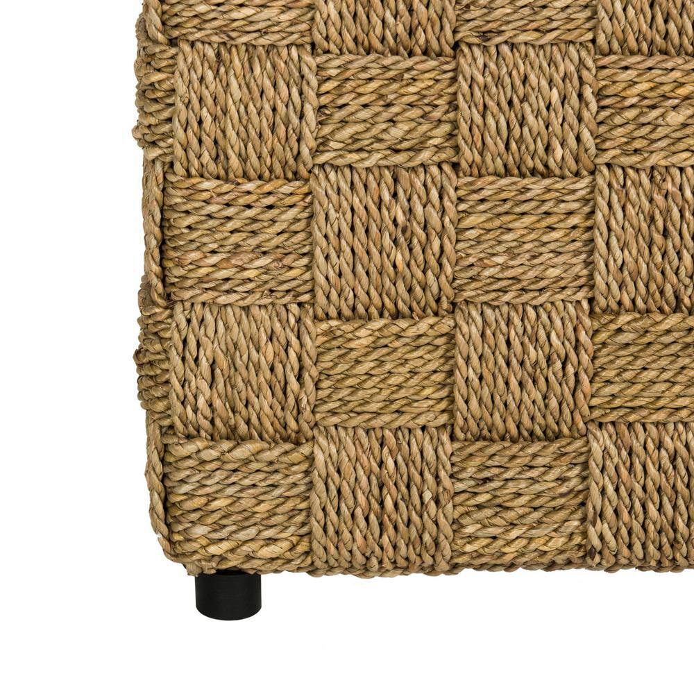 Ashban Coastal Woven Seagrass 39" Coffee Table Trunk in Burlap Brown