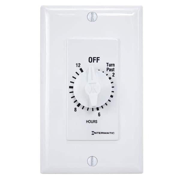 20 Amp 12-Hour Spring Wound In-Wall Timer, White