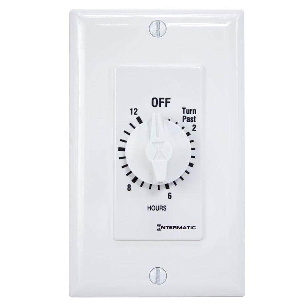 Intermatic 20 Amp 12-Hour Spring Wound In-Wall Timer, White SW12HWK - The  Home Depot