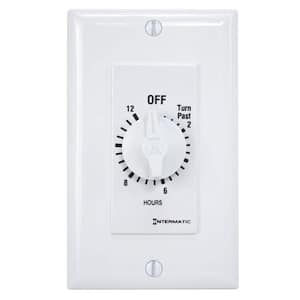 20 Amp 12-Hour Spring Wound In-Wall Timer, White