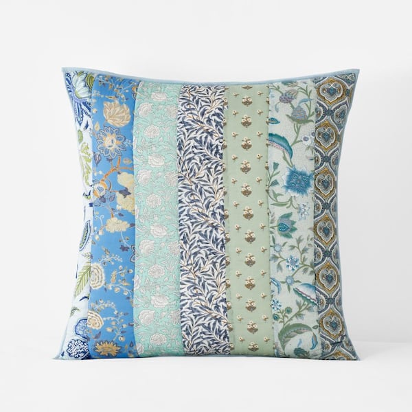 The Company Store Riddhi Patchwork Quilted Multi Cotton Euro Sham