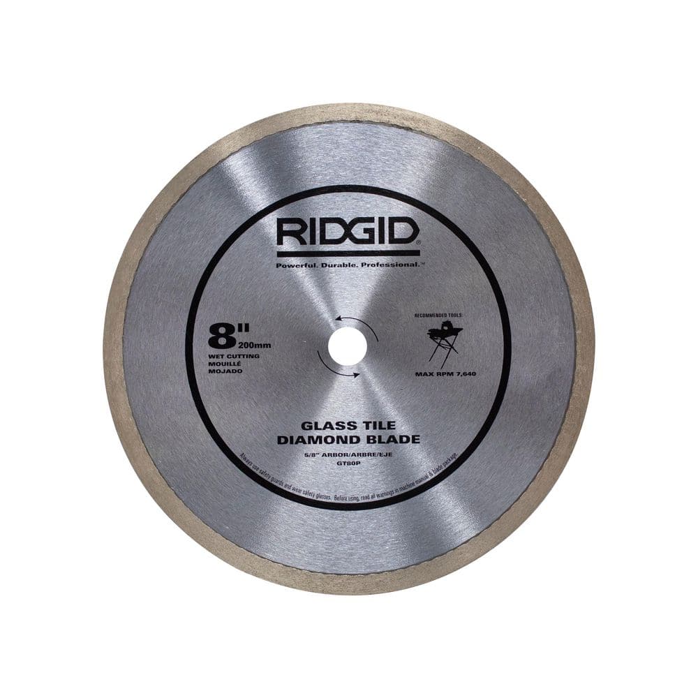 RIDGID 8 in. Glass Tile Blade HD-GT80P - The Home Depot