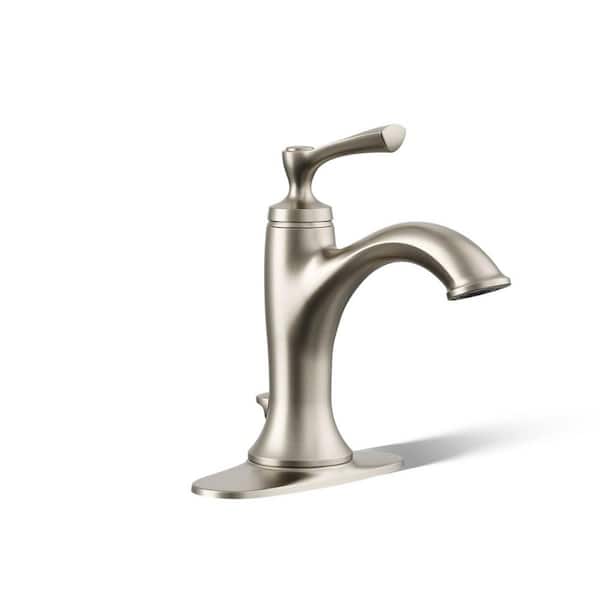 KOHLER Elliston Single Hole Single-Handle Bathroom Faucet in Brushed Nickel