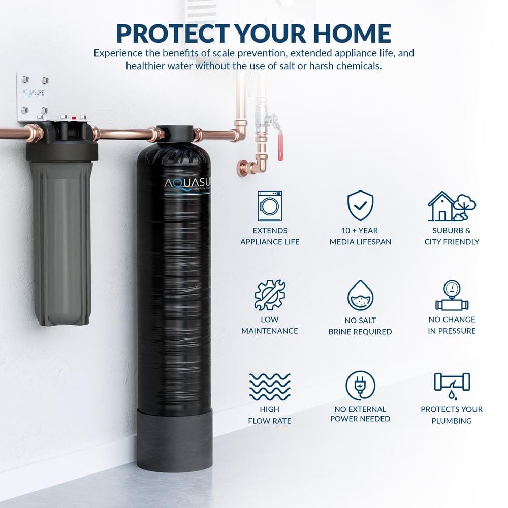 AquaSure Black and Gray Whole House Water Filtration System