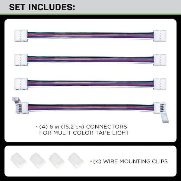 Commercial Electric 6 in. Connector Cord LED Strip Light Connector
