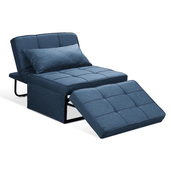 Dropship Sofa Bed Chair 2-in-1 Convertible Chair Bed, Lounger Sleeper Chair  For Small Space With One Pillow, Blue Velvet to Sell Online at a Lower  Price