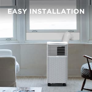 5,000 BTU Portable Air Conditioner Cools 300 Sq. Ft. with Dehumidifier in White