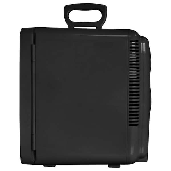 . 35 cu. ft. Portable Mini Fridge in Black with Lighted Mirror Door without Freezer