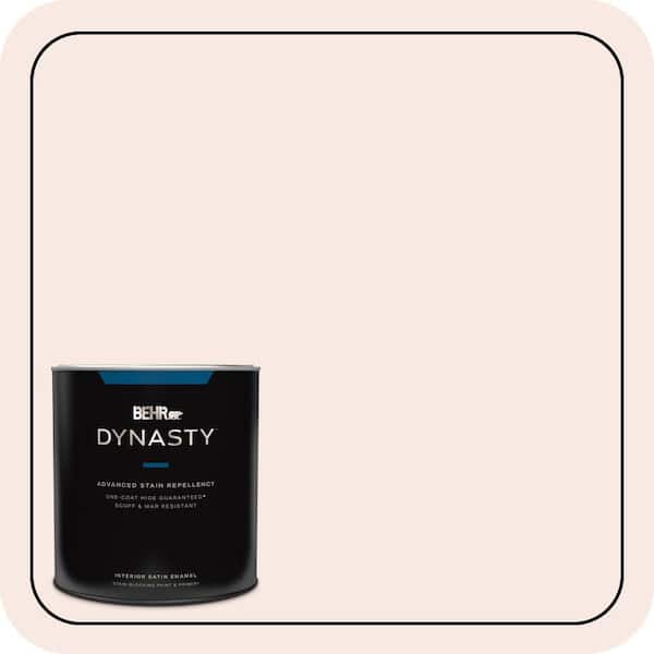 BEHR DYNASTY 1 qt. #200C-1 Hush Pink Satin Enamel Interior Stain-Blocking Paint and Primer