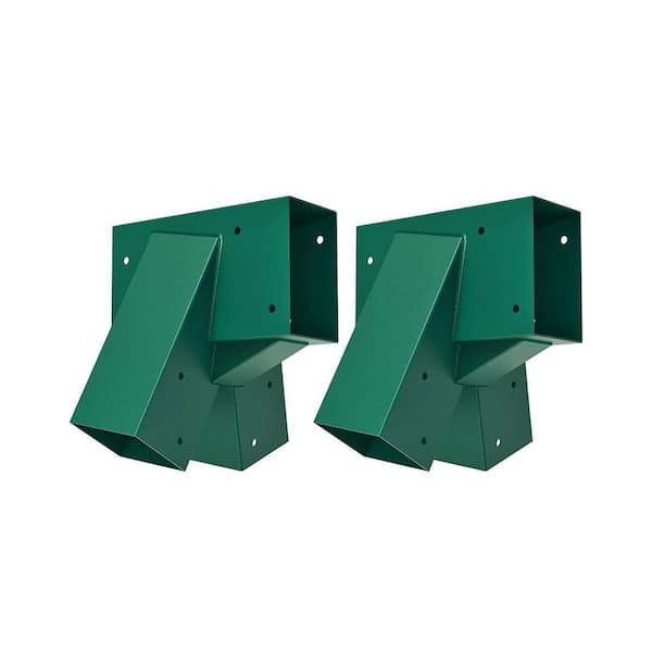 A-Frame Steel Outdoor Swing Set with Reinforced Brackets, Mounting Hardware, and Spacers for 4x4 Legs and 4x6 Beam