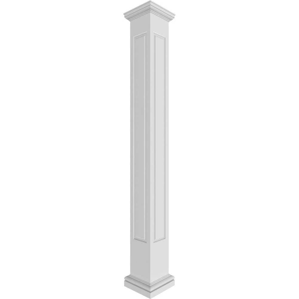 11-5/8 in. x 9 ft. Premium Square Non-Tapered Raised Panel PVC Column Wrap Kit Tuscan Capital and Base price history on PriceWatchPro