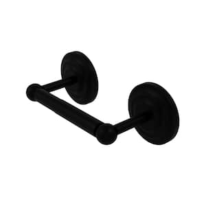 Que New Collection Double Post Toilet Paper Holder in Matte Black