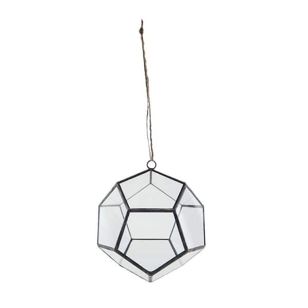 Syndicate Home Garden 6 in. Geometric Terrarium Crystal Glass Dodecahedron Hanging