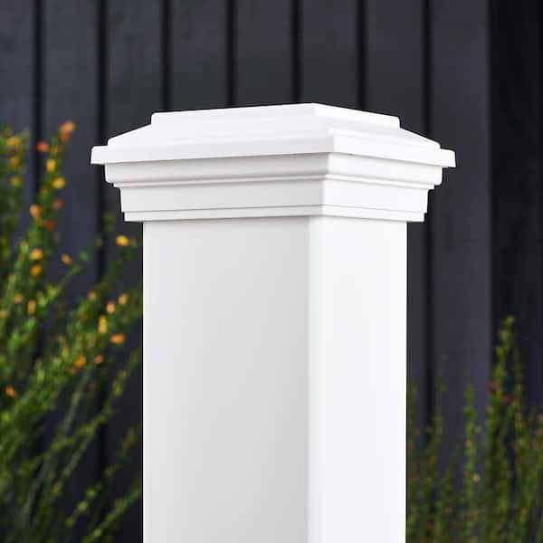 Trex Enhance 4 in. x 4 in. Classic White Composite Post Cap Flat PWTSQCAP4X4 The Home Depot