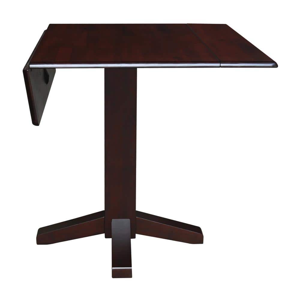 36'' Rich Mocha Solid Wood Extendable Dining Table
