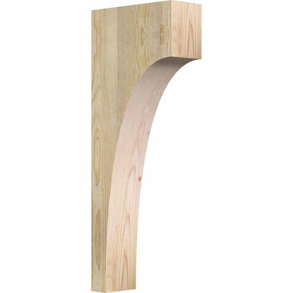 Ekena Millwork 4 in. x 10 in. x 26 in. Douglas Fir Huntington Rough Sawn Corbel