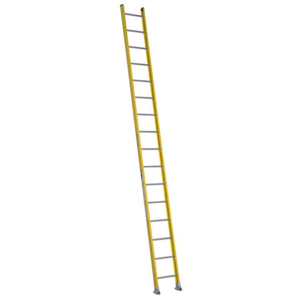 Werner 16 ft. Fiberglass Round Rung Straight Ladder with 375 lb. Load Capacity Type IAA Duty Rating