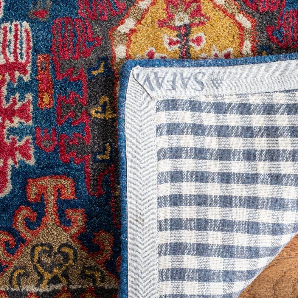 Heritage Navy and Red Hand-Tufted Wool Area Rug 3'x5'