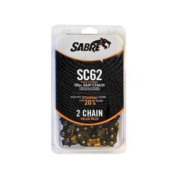 Sabre SC62 Chain Full Chisel Clamshell - Non-Safety (Pack of 2)