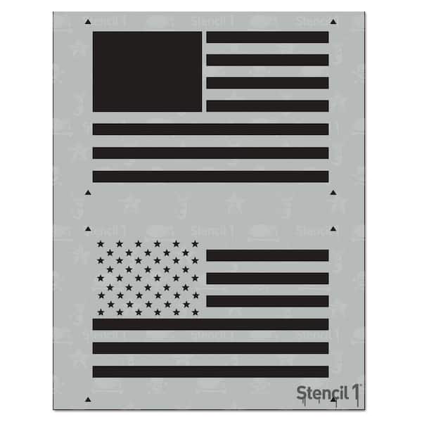 Stencil1 American Flag 2 Layer Stencil