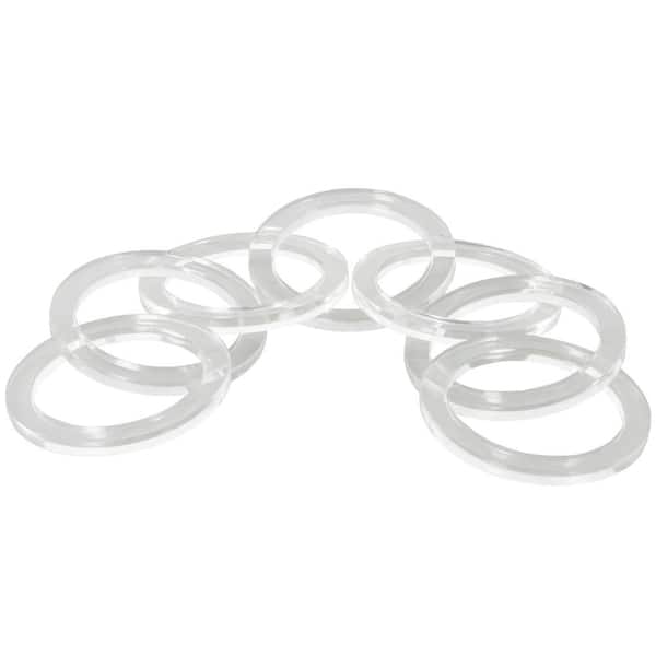 Litton Lane Clear Acrylic Plastic Circular 7 Link Chain Sculpture