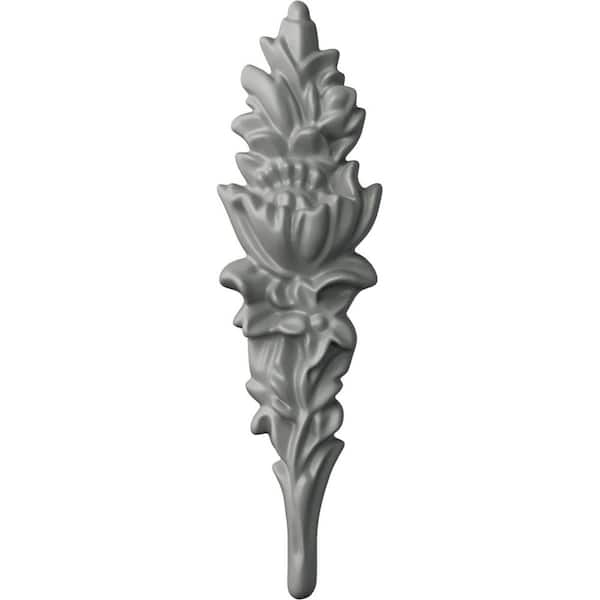 Ekena Millwork 3/4 in. x 1-5/8 in. x 5-7/8 in. Polyurethane Hillsborough Flower Onlay