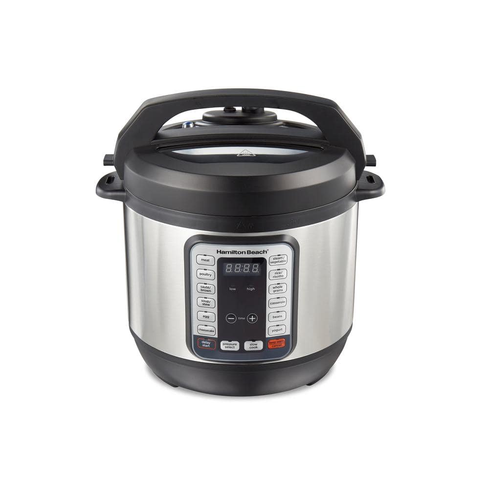 Hamilton Beach 8 Qt. Stainless Steel Electric QuikCook Pressure Cooker ...