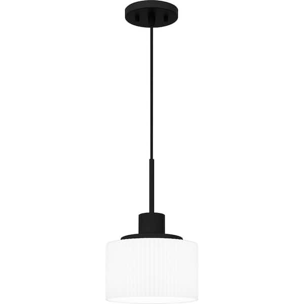 Quoizel Callahan 1-Light Matte Black Mini Pendant Light