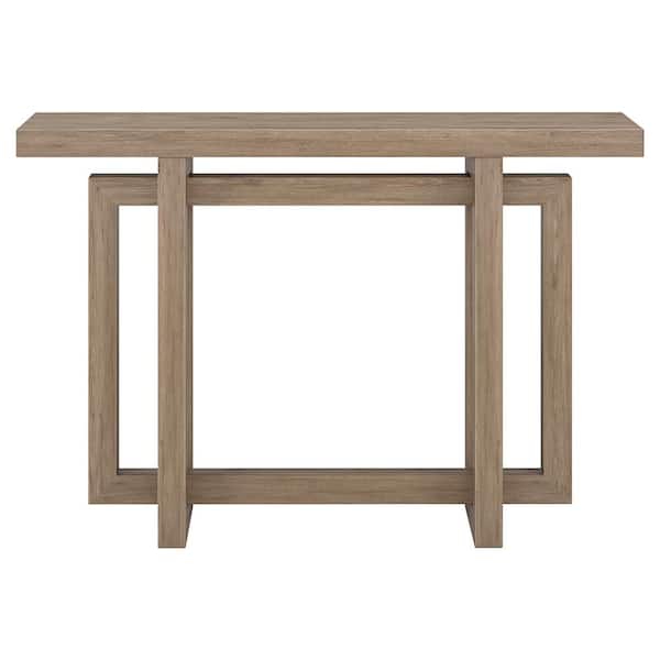 Meyer&Cross Breslow 44 in. Antiqued Gray Oak Rectangle MDF Top Console Table