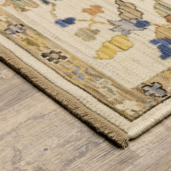 Amara 2 ft. x 10 ft. Beige/Tan Oriental Area Rug