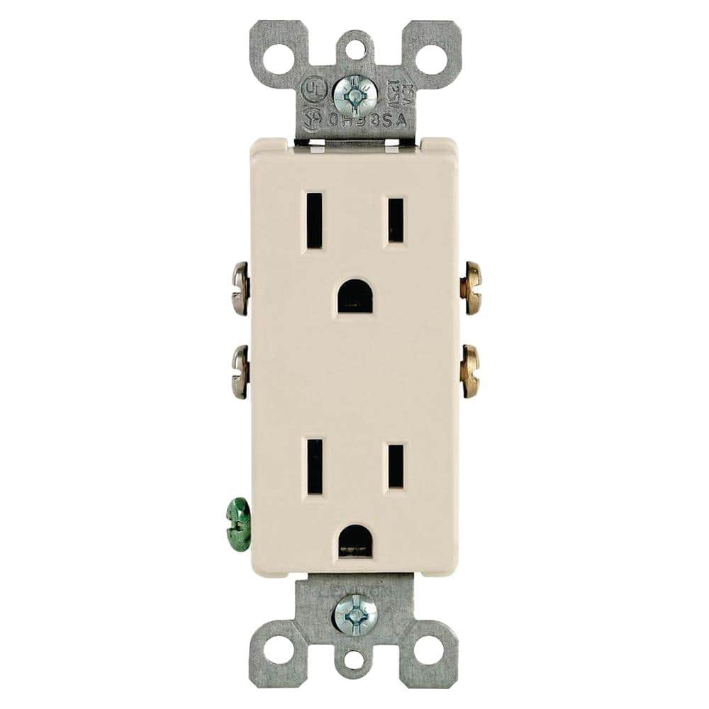 UPC 078477459621 product image for Decora 15 Amp 125 V Duplex Outlet/Receptacle, Light Almond (10-Pack) 05325-TMP | upcitemdb.com