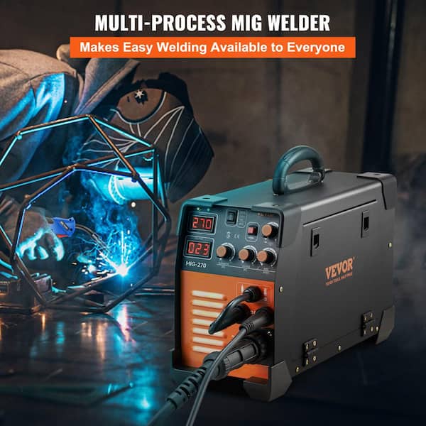 3 in. 1 MIG MMA Lift TIG Welder 220 Amp Electric AC 110/220-Volt Welding Machine Combo with LCD Digital Display IGBT