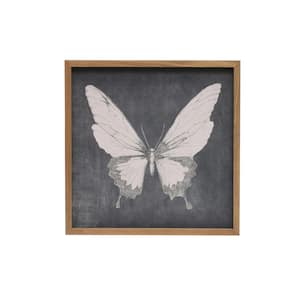 1-Piece Framed Graphic Print Butterfly Animal Art Print 15.62 in. x 15.62 in.