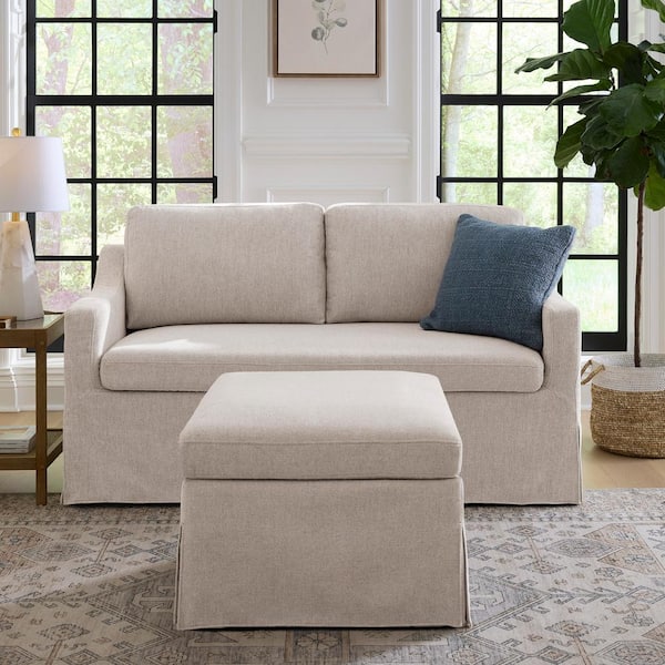 Hartwell 64.5 in. 2-piece Polyester Sectional Sofa in. Oatmeal