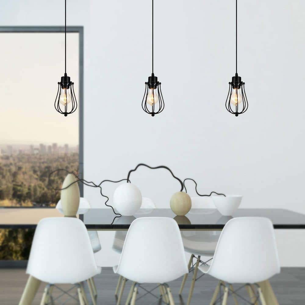 Tomaso Sleek Black Mini Pendant with Adjustable Downrod