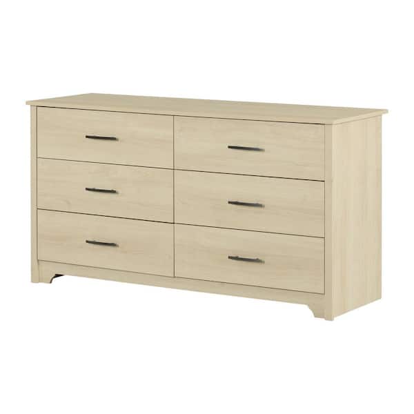 South Shore Fusion Bleached Oak 59.25 in. Chest of Drawers