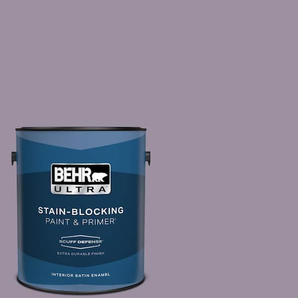 BEHR ULTRA 1 gal. #660F-5 Amethyst Phlox Extra Durable Satin Enamel Interior Paint & Primer