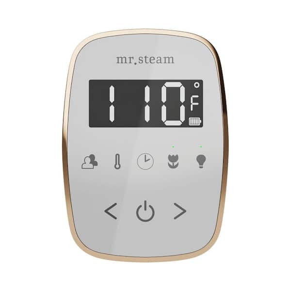 Mr. Steam ButlerFlex Max Steam Shower Control Package with TempoFlex Control and Linear Steamhead in White Polished Chrome