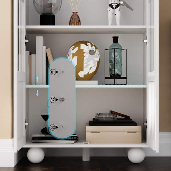 White bookcase on sale with legs