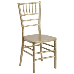 HERCULES Premium Series Gold Resin Stacking Chiavari Chair