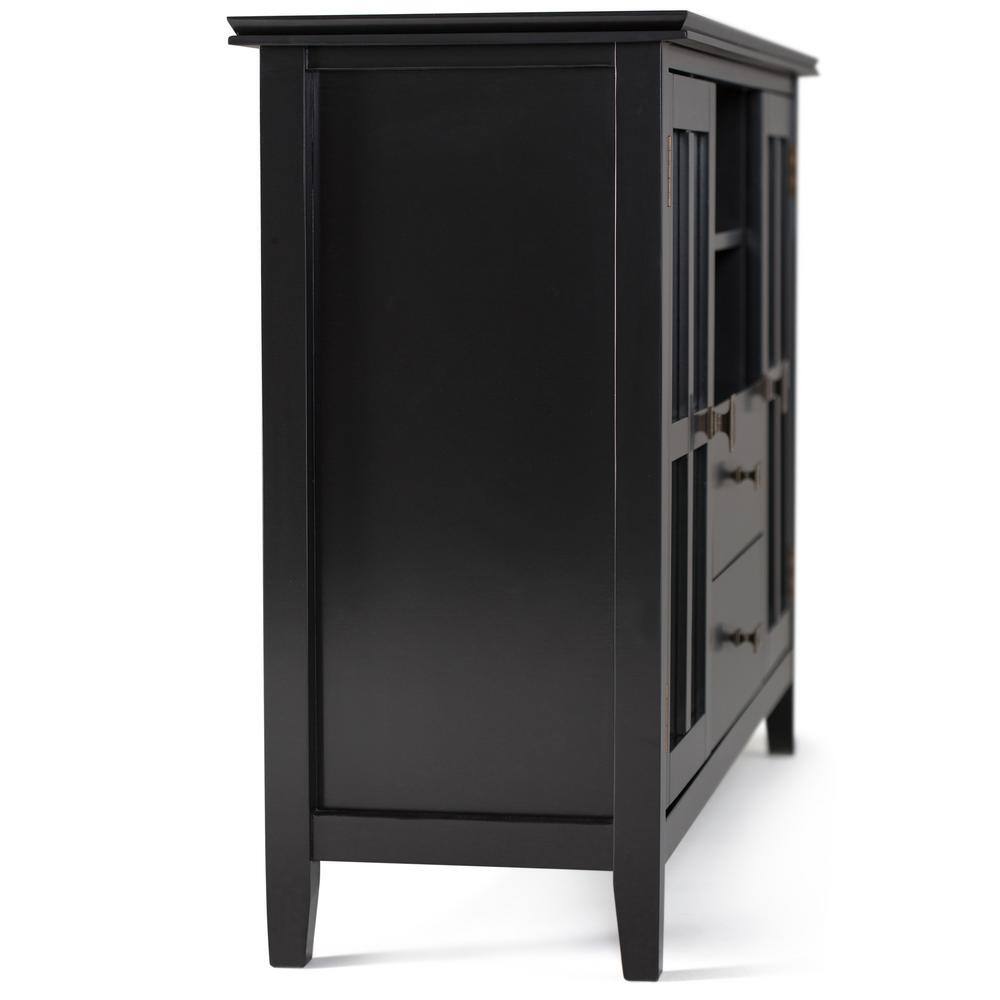 Artisan 53" Black Solid Wood Transitional TV Media Stand