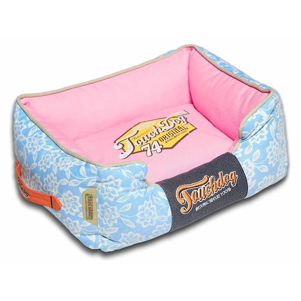 Touchdog Large Sky Blue and Bubblegum Pink Bed