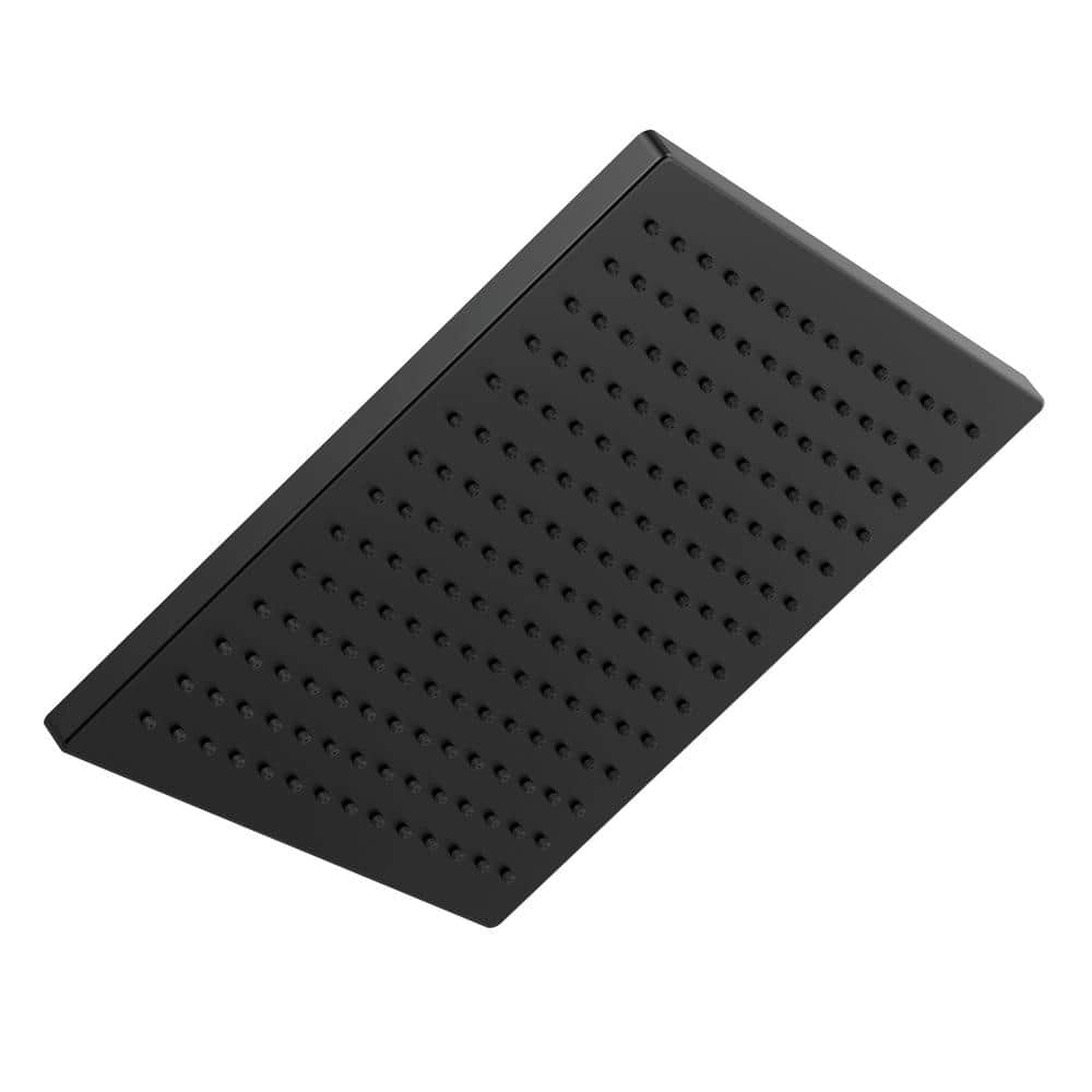 Matte Black Square Metal Ceiling Mount Rain Shower Head