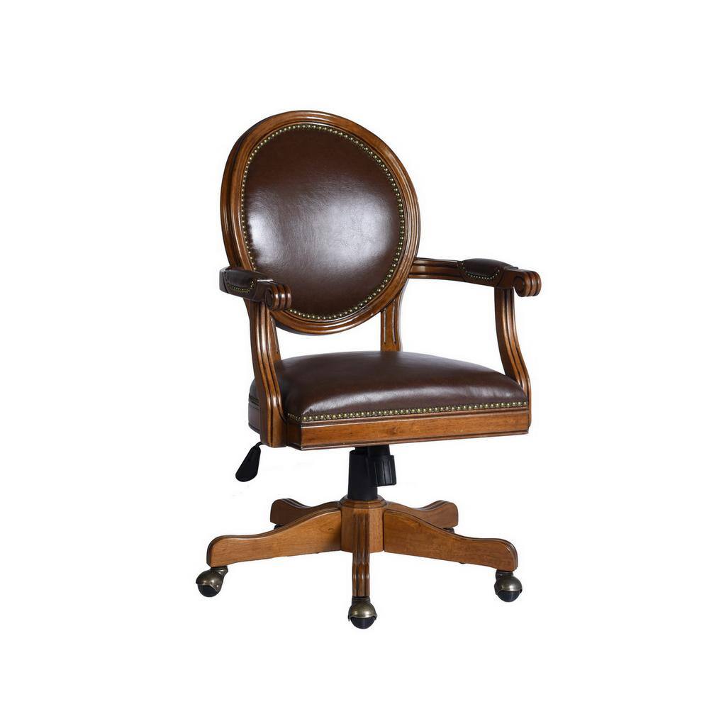 Dark wood best sale office chair