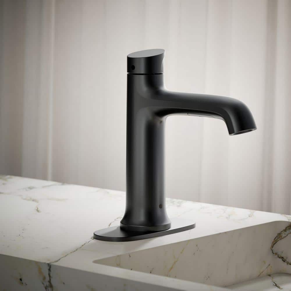 Matte Black Touchless Single Hole Bathroom Faucet