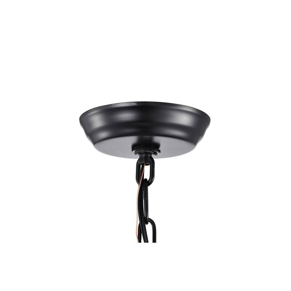 Modern Farmhouse 57.5" Matte Black 4-Light Lantern Pendant