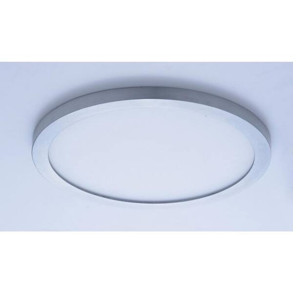 Maxim Lighting Wafer 10 in. Satin Nickel Integrated LED Flushmount