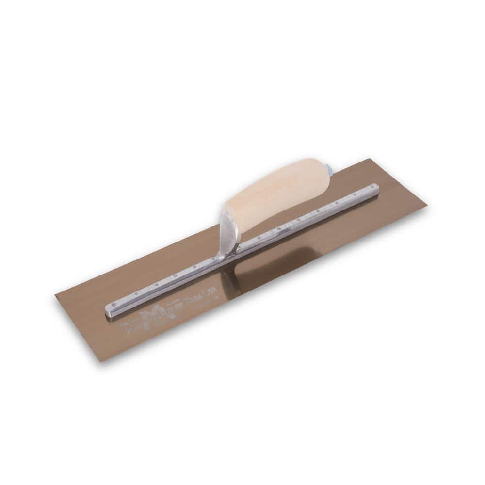 14 in. x 4 in. Golden Stainless Steel Curved Wood Handle Finishing Trowel price history on PriceWatchPro