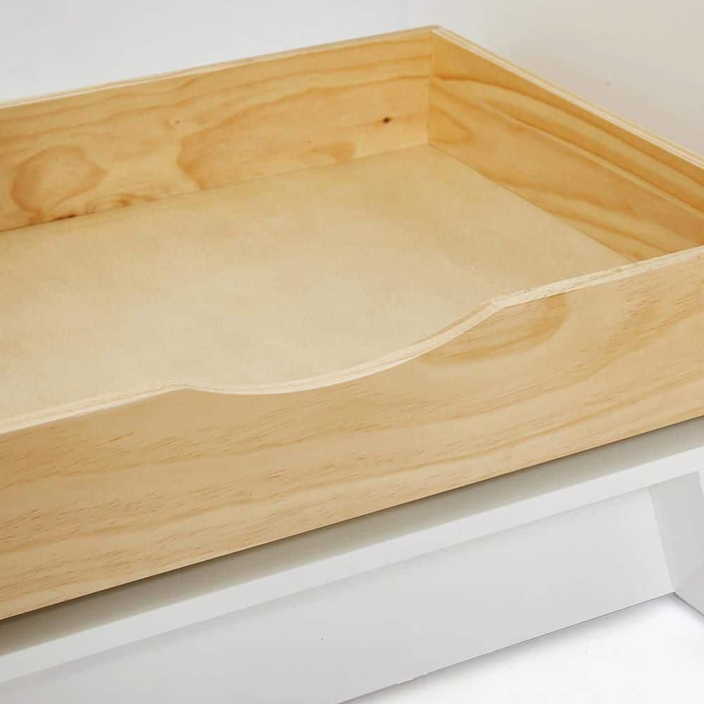 Taylor 30" White Freestanding Vanity Cabinet with Brass Hardware